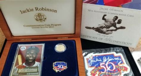 1997 Jackie Robinson 50th Anniversary Legacy Set With 5 Gold Coin Omp