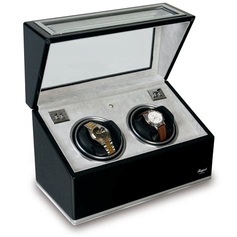 Sophisticat Duo Automatic Watch Winder Black Ebony Miltons Diamonds