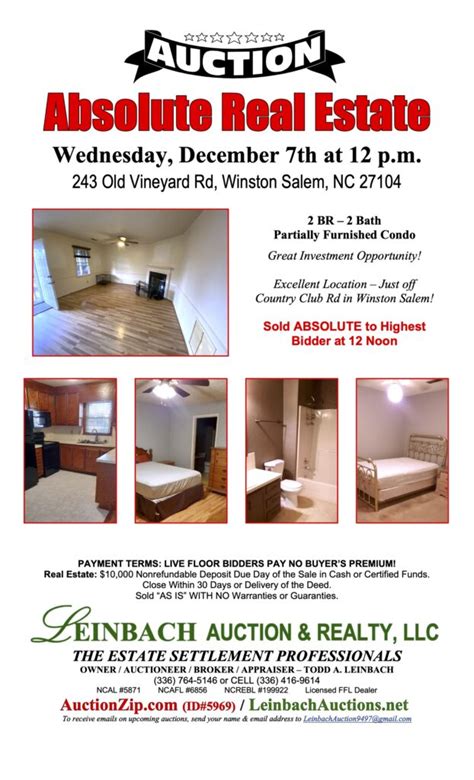 Absolute Real Estate Auction Leinbach Auction And Realty