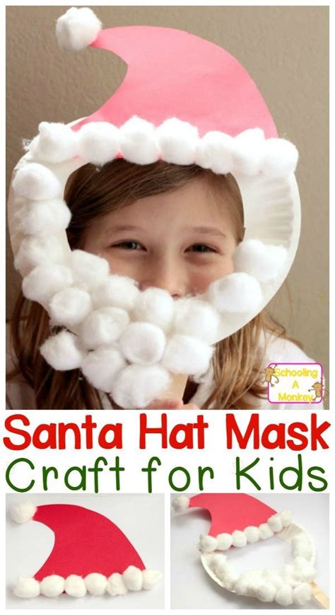 Santa Face Paper Plate Craft Crafting Papers