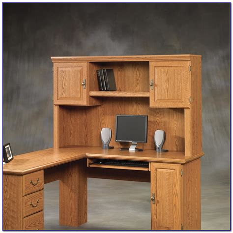 L Shaped Computer Desk With Hutch Plans Image To U