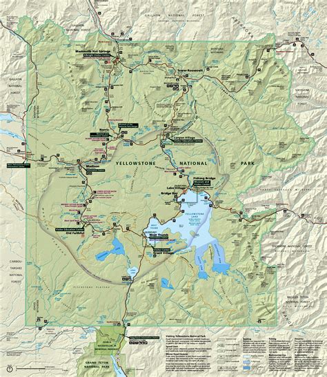 printable map of yellowstone national park