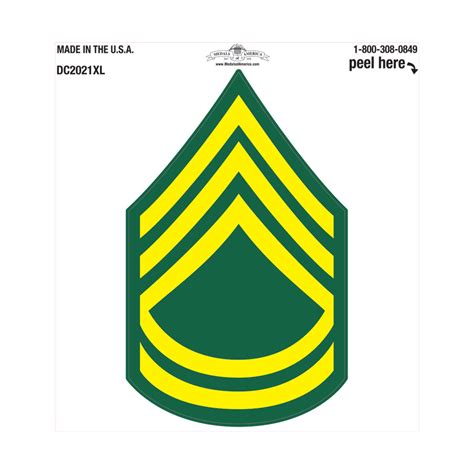 Army Sfc Stripes Decal
