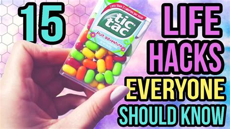 15 LIFE HACKS EVERYONE SHOULD KNOW - YouTube
