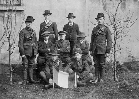 Group Of Dublin Brigade Irish Volunteers Circa 1916 Standing L R Walsh