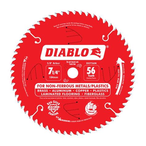Diablo 7 14 In Dia X 58 In Carbide Tip Titanium Circular Saw Blade
