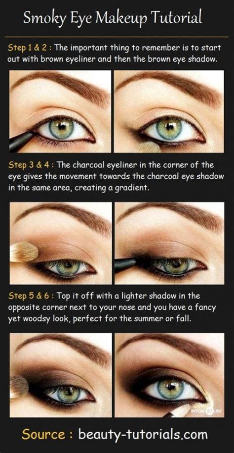Using your pencil brush, gently blend the same dark eyeshadow from step two across your eyeliner to give it a smokey haze and soften any harsh edges. How to make pretty smokey eyes makeup step by step DIY tutorial instructions | How To Instructions