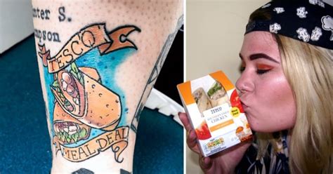 Woman Loves Tesco Meal Deals So Much She Got Chicken Wrap Tattoo On Her