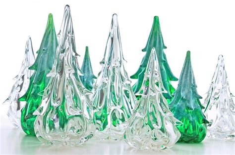 Glass Christmas Trees Glass Art Sculpture Tree Sculpture Glass Art