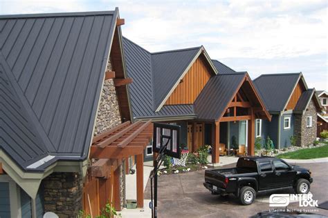 Generally, a metallic color will have a 10% to 15% up charge. Black tin roof | Brick exterior house, Metal roof colors, Black metal roof