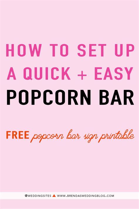 How To Set Up A Diy Popcorn Bar Ideas For Creating A Popcorn Bar At