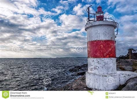Coastal Landscape With Lighthouse Stock Photo Image Of Beacon Cloudy