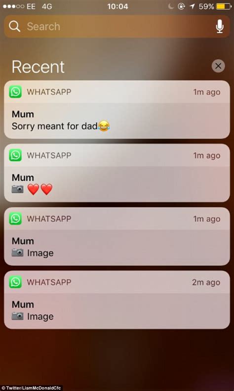 Mother Accidentally Whatsapps Her Son Pictures For His Dad Daily Mail