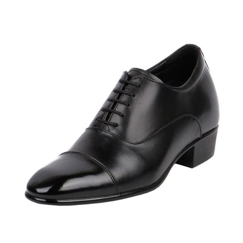 Explore black classic shoes for men, featuring classics like the club c and the classic leather. Tall Shoe Men Oxford With A Semi Glossy Formal, Elegant Dressy