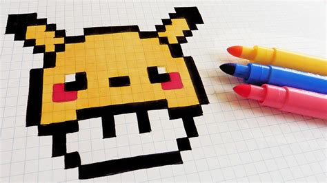 Handmade Pixel Art How To Draw Pikachu Mushroom Pixelart Tekenen