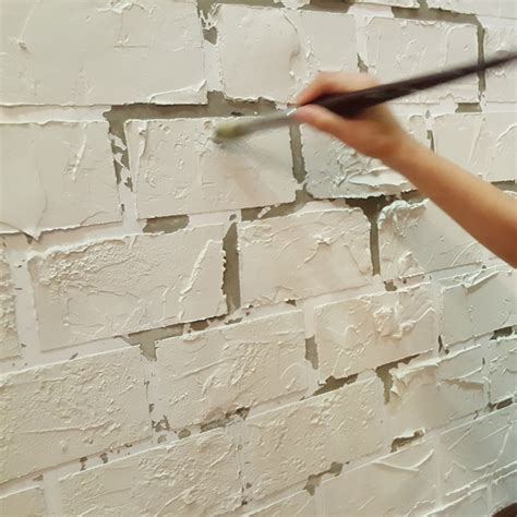 Authentic Faux Brick Wall 10 Diy Steps With Joint Compound