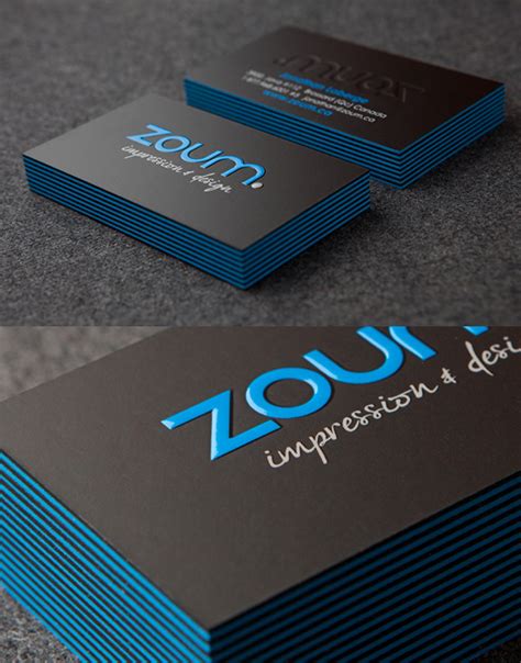 Can i add foil accents or embossed gloss to matte. Zoum Business Cards| CardObserver