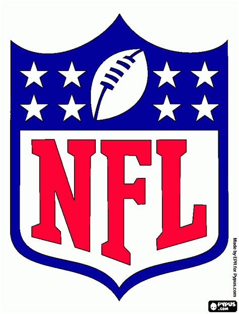 Nfl Logo Coloring Page Printable Nfl Logo