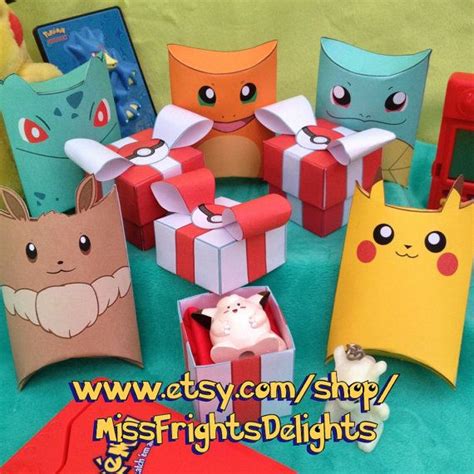 Pokemon shirt !this funny pokemon go shirt is the perfect gift for game lovers or for a pokemon party!for teams: Pokemon Inspired Pillow Boxes - Instant Download ...