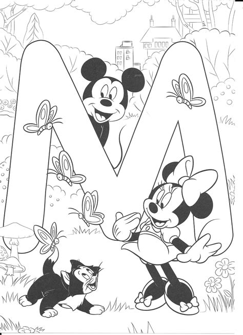 Full Page Disney Alphabet Coloring Pages Coloring Pages Ideas