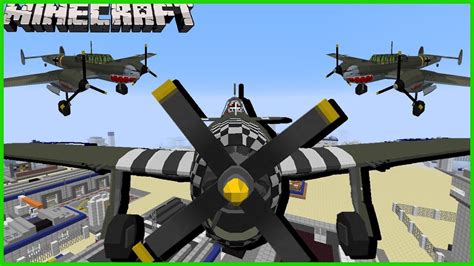 Minecraft World War 2 Fight Planes Reinact Dog Fights In The Air