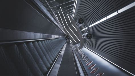 Wallpaper Escalator Metro Tunnel Hd Picture Image