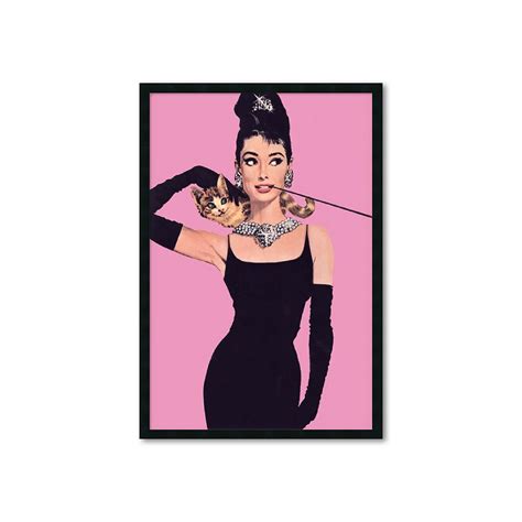 Audrey Hepburn Framed Wall Art Black Audrey Hepburn Poster Audrey