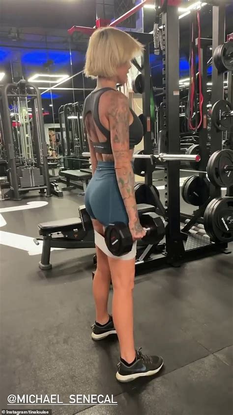 Tattooed Tina Louise Flaunts Her Sensational Figure During A Gym