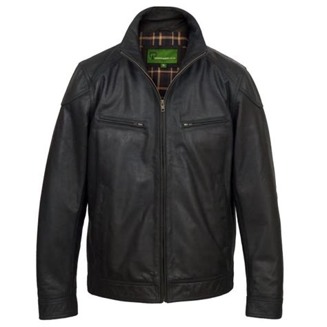 Matt Mens Black Leather Jacket Hidepark Leather