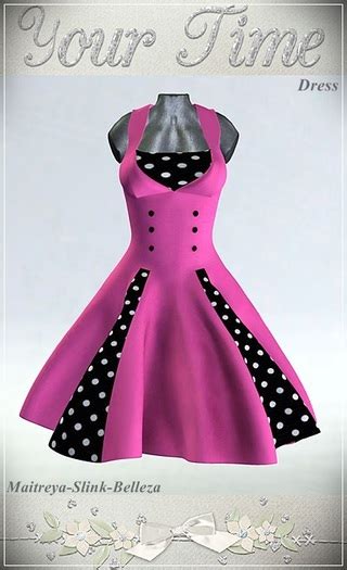 Second Life Marketplace Yt Rockabilly Dress Dots Pink