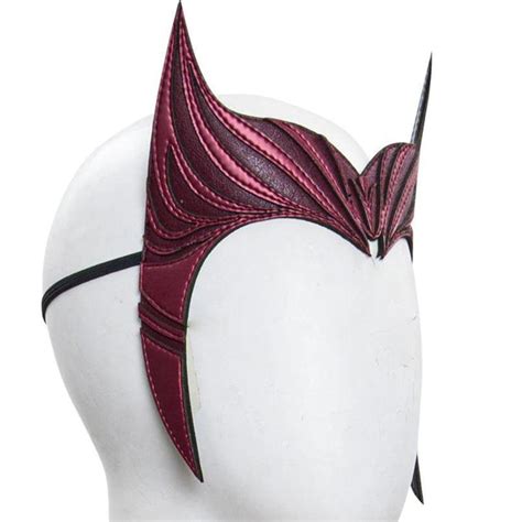 Scarlet Witch Wanda Vision Costume Mask Superhero Cosplay Mask Headw