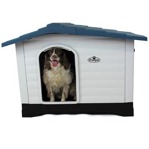 X Large Wide Plastic Dog Kennel Blue And Grey Fed 74482 Easipet