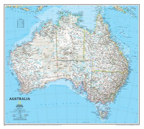 Australia Ngs Laminated Buy Wall Map Of Australia Mapworld