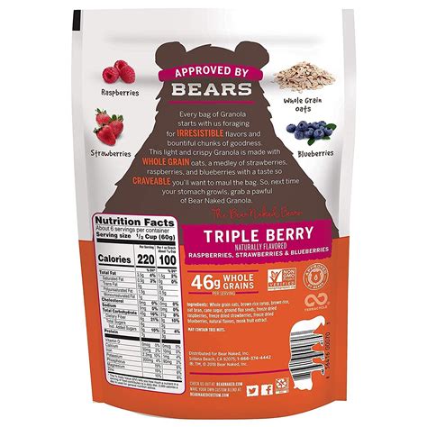 Granola Bear Naked Triple Berry Fit Less Sugar Non GMO Project