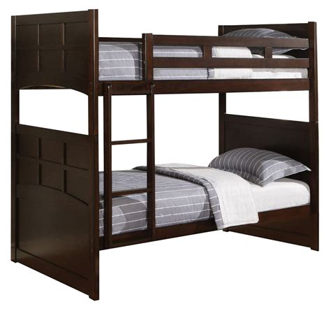 Coaster Jasper Youth Twin Bunk Bed In Cappuccino 460136 By Dining Rooms