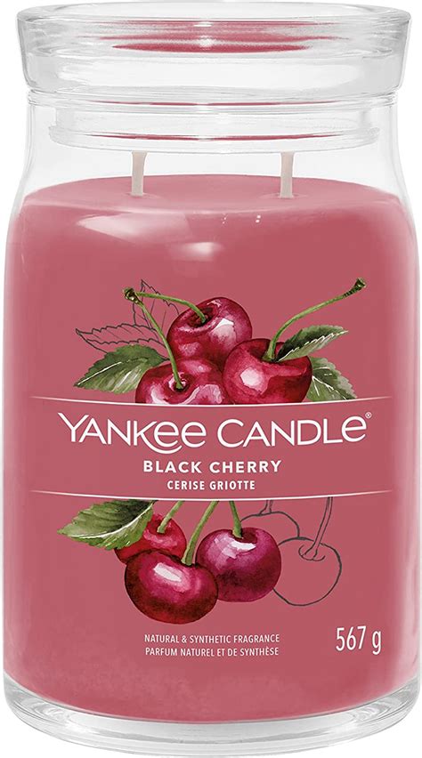Yankee Candle Signature Scented Candle Black Cherry Large Jar Candle With Double Wicks Soy