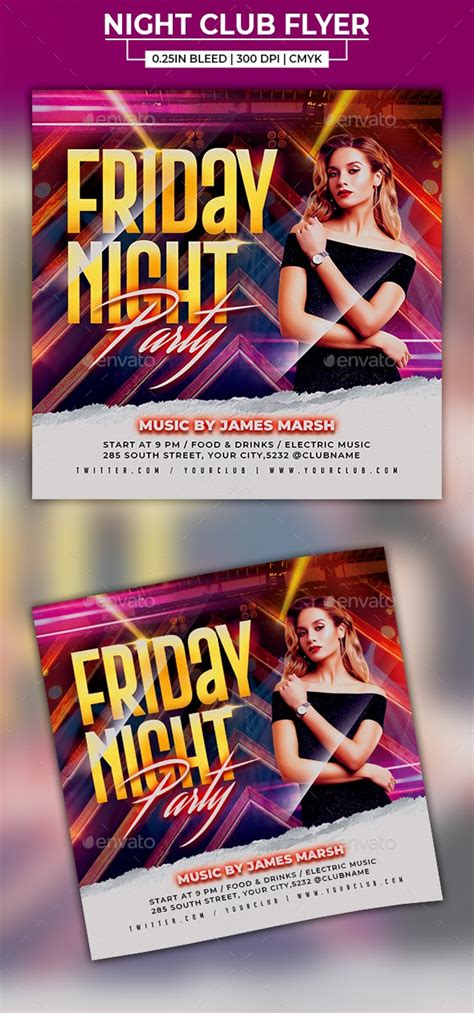 Friday Night Party Flyer By Goldengraphics Graphicriver
