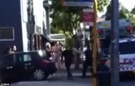 Naked Man TASERED In Brisbane After He Allegedly Shoulder Charged