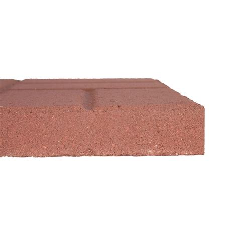 Brickface 12 In L X 12 In W X 2 In H Red Concrete Patio Stone In The