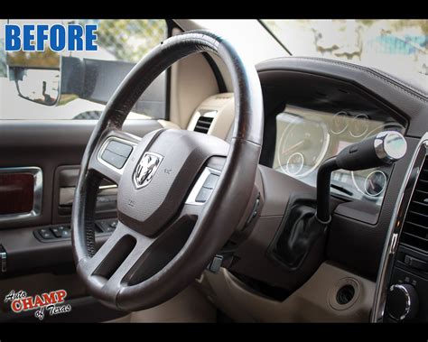2009 2012 Dodge Ram 1500 2500 3500 Leather Wrap Steering Wheel Cover Dk Brown