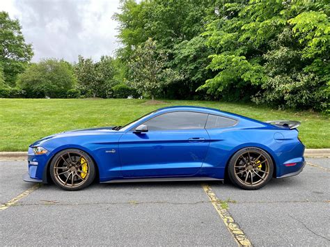 Ford Mustang Gt S550 Blue With Bronze Velgen Vf5 Wheel Front