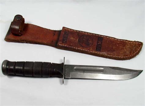 Vintage Kabar Usmc Fighting Knife W Original Sheath