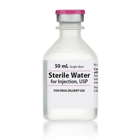 Pfizer Sterile Water Diluent For Injection In 50ml Single Dose Vial
