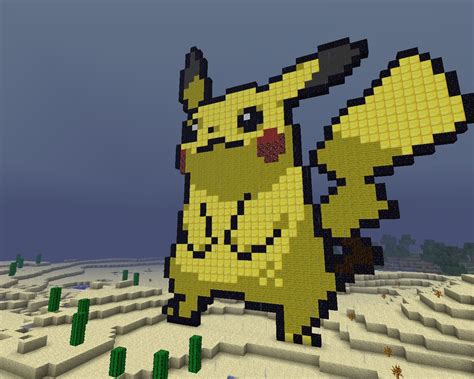 Pikachu From Pokemon Pixel Art Minecraft Project Pixel Art Pokemon