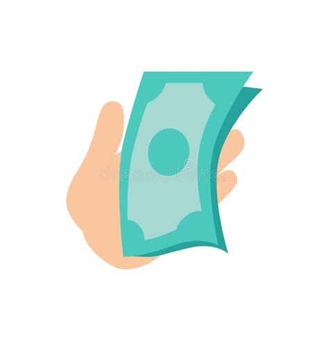 Hand Holding Money Banknotes Vector Illustration Stock Vector