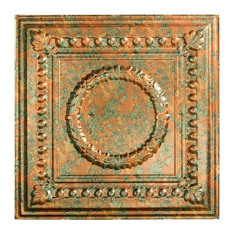 Some drop ceiling tiles can be shipped to you at home, while others can be picked up in store. Fasade Rosette, 2x2 Lay In Ceiling Tile, Copper Fantasy ...
