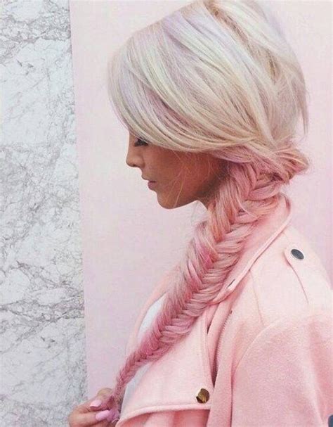 Pretty Blonde Rose Pink Dip Dye With Images Hair