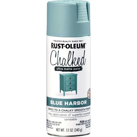 Rust Oleum Chalked 12 Oz Ultra Matte Spray Paint Blue Harbor Randy