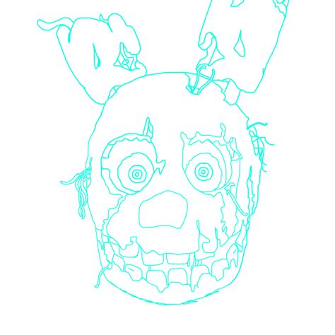 Springtrap Face Sketch By Coconutmarshmellow On Deviantart
