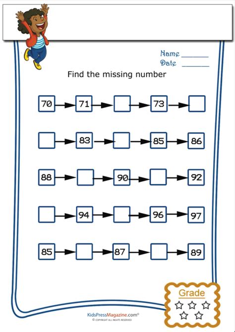 Finding Missing Numbers In A Sequence Worksheet
